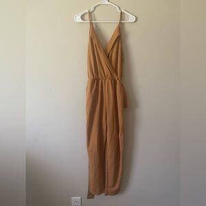 Elegant Tan Jumpsuit